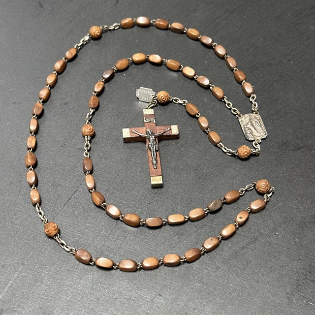 Chapelet Ancien En Acier – XIXème Siècle – Croix Reliquaire – CH66