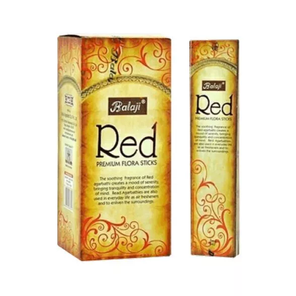 Balaji Red Premium Flora Sticks (Incense/Joss Sticks/ Agarbatti 1 PACK