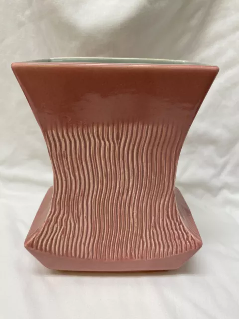 Vintage Red Wing Pottery Pink and Gray Vase