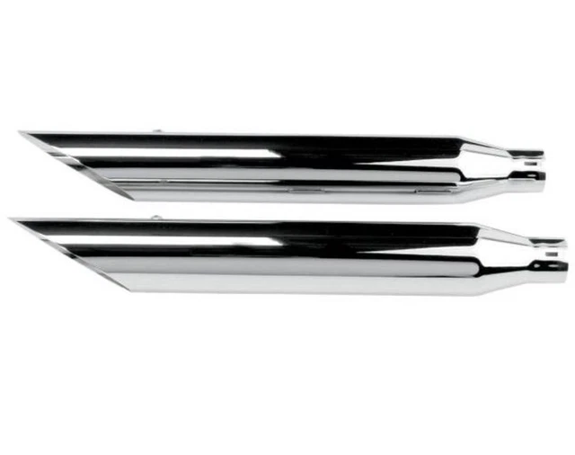 Khrome Werks 202350 3in. HP-Plus Slip-On Mufflers - Slash-Cut - Chrome