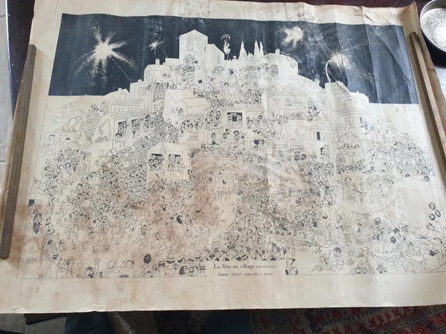 Karen Tual La Fete Dans La Cour リトグラフ LITHOGRAPHIE LA FETE Dans La Cour Karen Tual N° 9/200 EUR 90