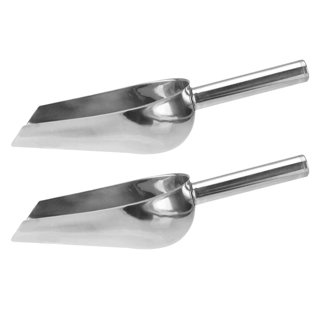 1 set di 2 pz pale per ghiaccio in acciaio inox pratiche palette per ghiaccio (colore acciaio)