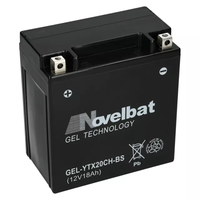 NOVELBAT GEL MOTORRAD Batterie YTX20CH-BS 12V 18Ah 215A/EN GEL YTX20CH  GTX20CH EUR 253,90 - PicClick DE