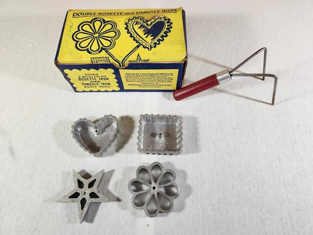Vintage NOS NORDIC WARE Double Rosette and Timbale Iron