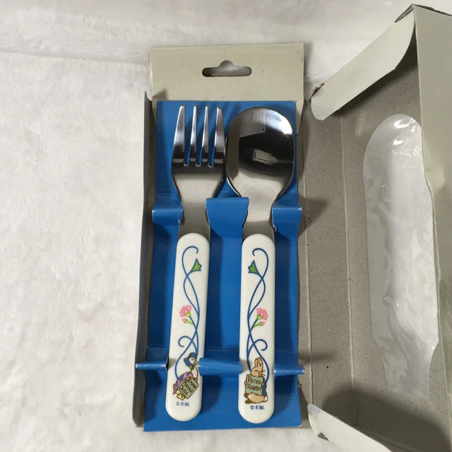 Vintage 1991 Beatrix Potter’s Peter Rabbit Child’s Fork and Spoon Set