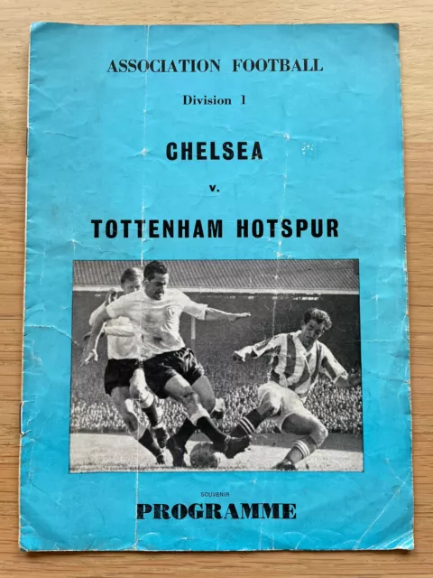 Chelsea v Tottenham Spurs 1966/67 - Div 1 - RARE STARKEY PIRATE - NO WRITING