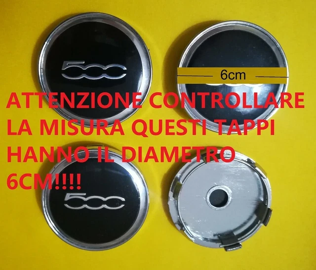 COPRIMOZZO FIAT 500 Coppetta Coppa Ruota Borchia Cerchi Lega - Foto 10