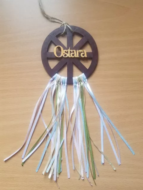 Wicca Pagan Sabbat Wheel of the year Wooden Decoration Gift Ostara Individual