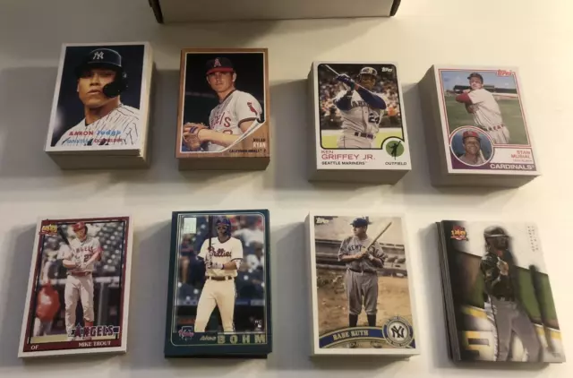 2021 Topps Archives Complete Base Set (1-300) 8 Different Topps Designs w/ RCs