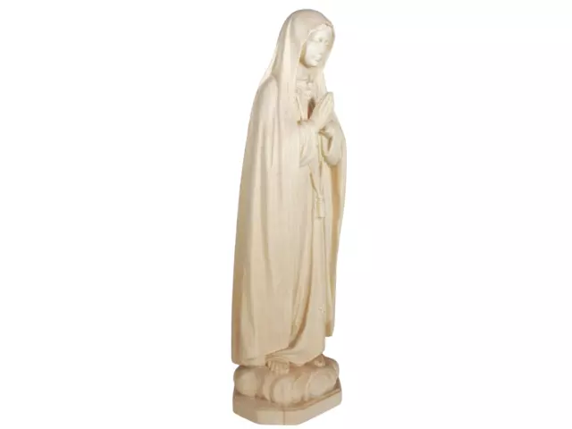 Holz Figur MADONNA FATIMA H 20cm geschnitzt natur. Hl. Heilige Maria Marienfigur 2
