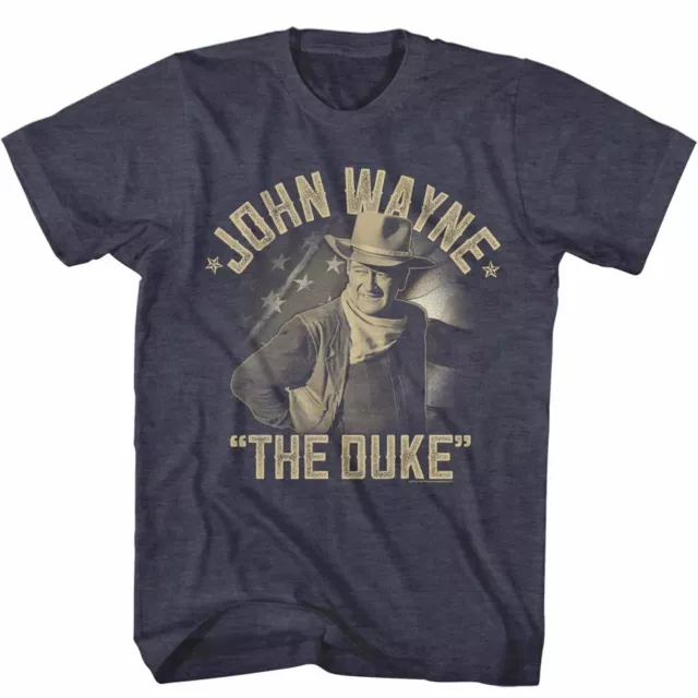 John Wayne The Duke American Flag Men's T Shirt Cowboy Hero Western Legend Top