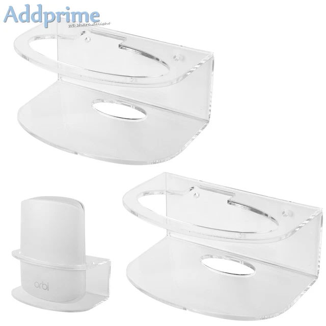 Staffa di montaggio a parete acrilico per NETGEAR Orbi rete dual band WiFi RBK351-353 2 pz