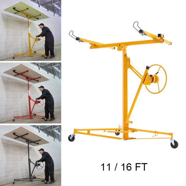 Lifter Tool Hoist Mobile Plaster Board Panel Sheet Drywall Lift Crane 16FT/11FT