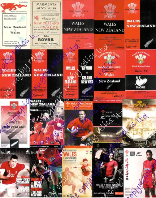 WALES v NEW ZEALAND ALL BLACKS 1946-2014 RUGBY PROGRAMMES GOOD+ CONDITION