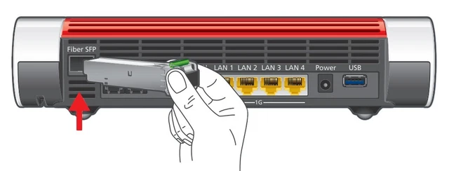 FRITZ!SFP AON 20002940 FRITZ!Box 5530 GPON + Cavo LC-SC in fibra ottica 2,0m 3