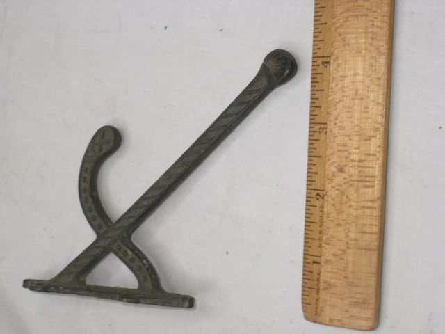 vintage antique wall hook ornate decorative decor architectural hanger hardware 8