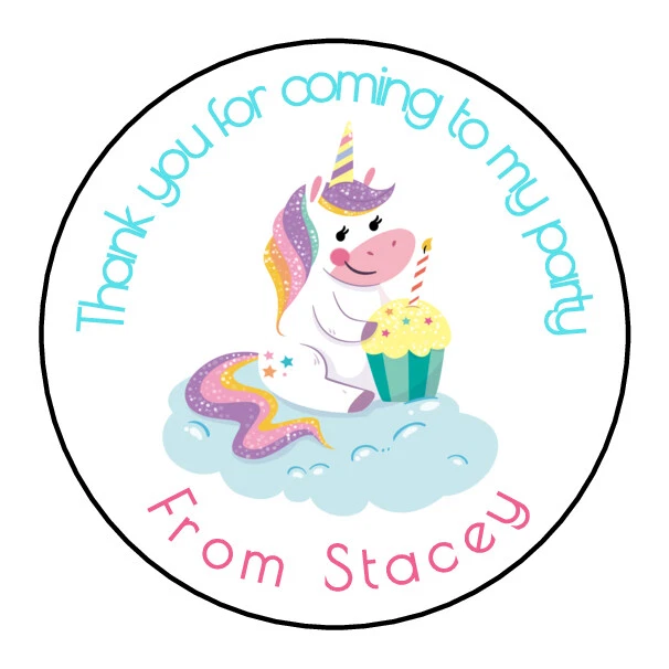 Balloon Themed Thank You Birthday Party Stickers for Party Bags & Sweet