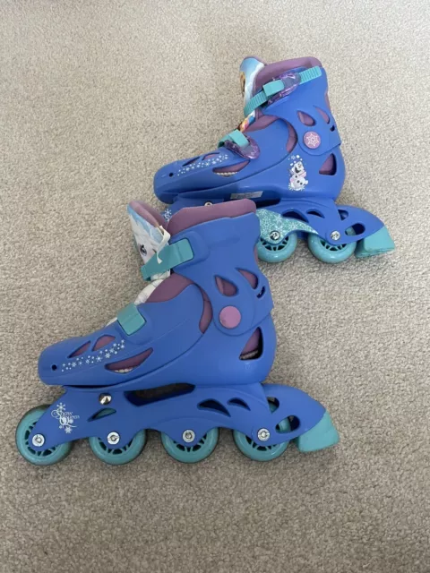 Frozen roller in line skates size 13 to 3 with instructions