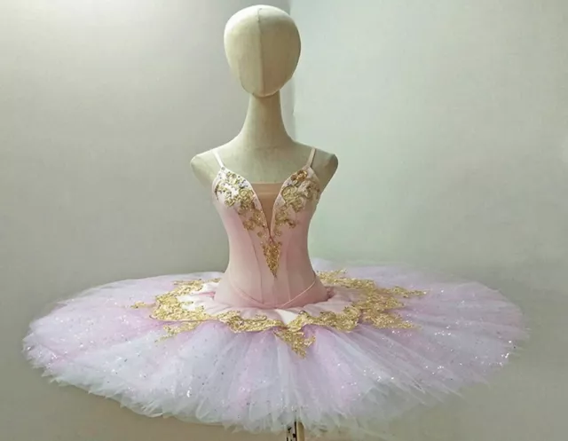 New Professional Classical Pink Ballet Tutu Skirt for Kids Women Dance Costumes