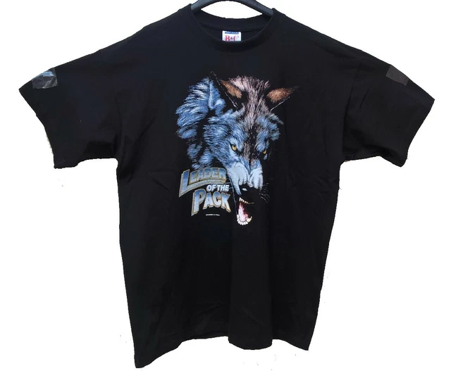 T-shirt Loup Hurlant Noir Et Bleu - Taille XL, Polyester, Neuf Avec étiquettes