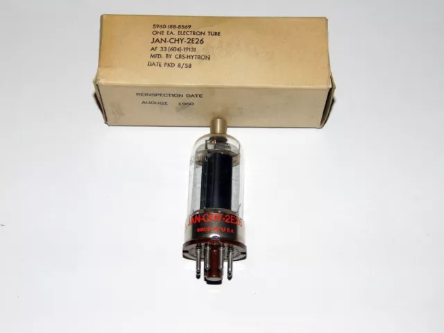 CBS - JAN-CHY-2E26 - Röhre Vintage Tube - NOS - von 8/1958