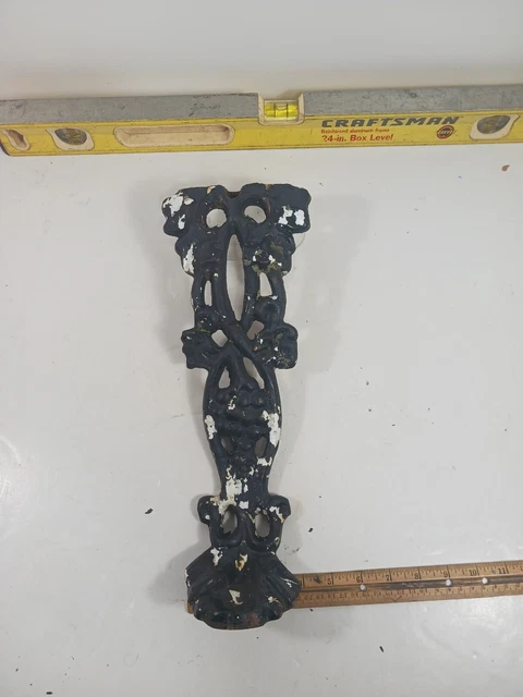 Cast Iron Grape Pattern White Black  Garden Bench / Chair Replacement Leg
