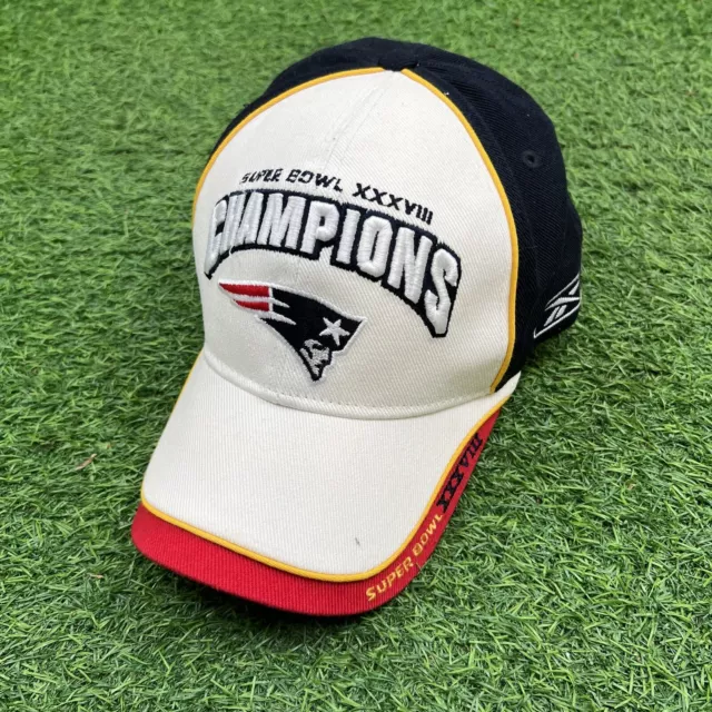 New England Patriots Super Bowl Champions XXXVIII NFL Hat Cap Reebok Box 9