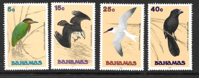 Bahamas 1991 Birds 4 x Values