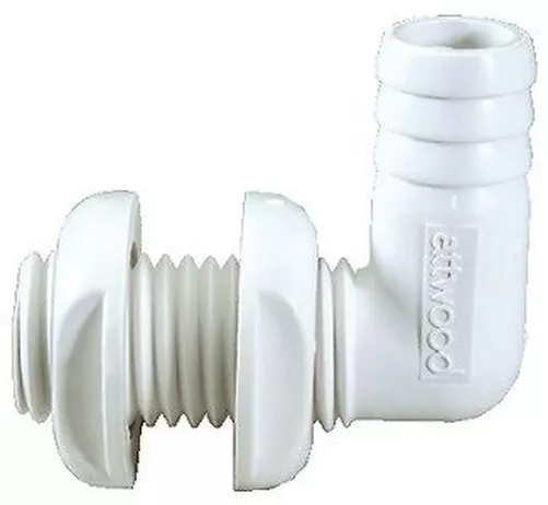 Neuf Passe-Coque Connecteur attwood marine 38773 Tuyau 3/4 " 1-1/2 " Bride Max