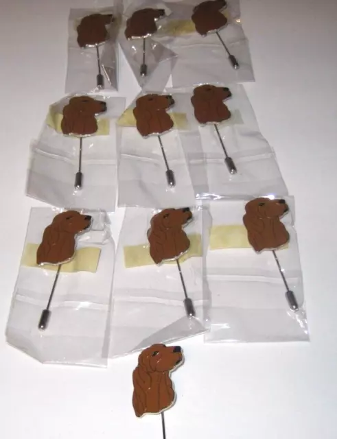 irish setter Enamel Puppy Dog long Pin lot of 10