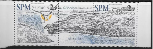 2002 saint  pierre et Miquelon bande  n ° 785 a 786 neuf **