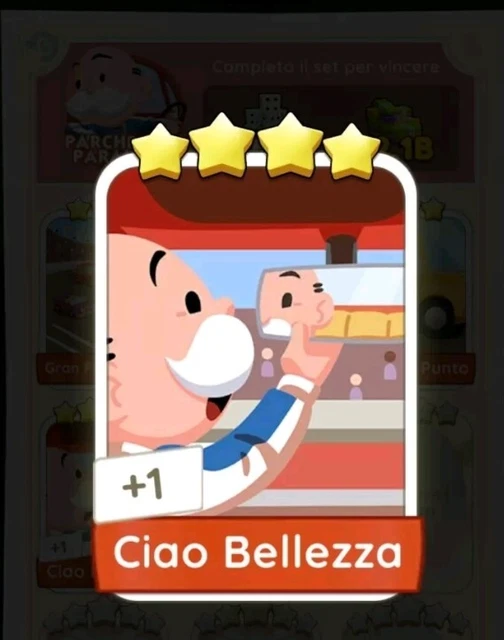 MONOPOLY GO ADESIVO Carta - Bollente - SET 20 5⭐ Per Vendita Istantanea Scrivete EUR 3,00