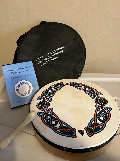 Michael Vignoles 12" Bodhrans Celtic Drum - (The Claddagh Galway Rep of Ireland)