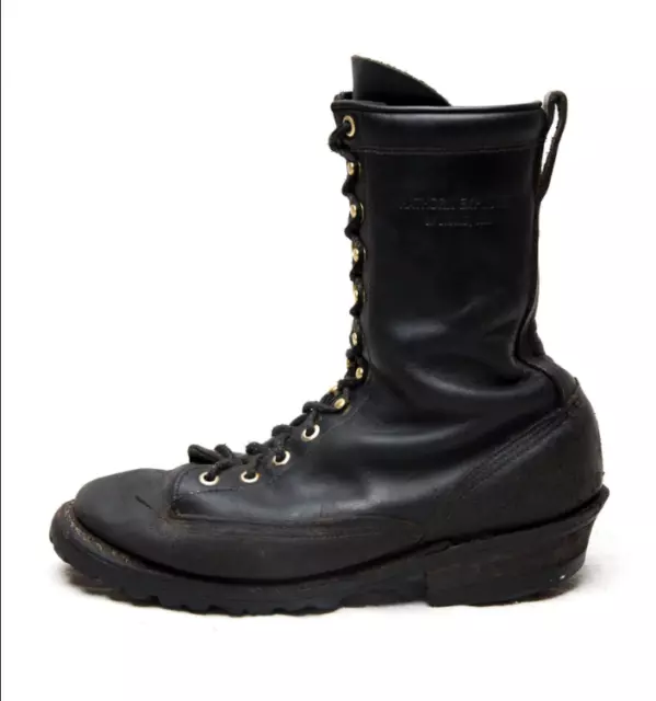 VINTAGE HATHORN EXPLORER Boots | Black Leather Logger Smokejumper ...