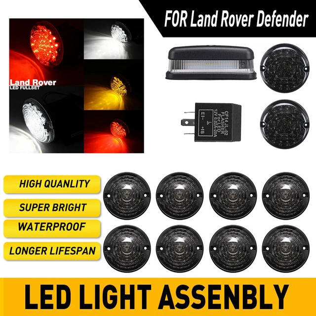 Land Rover Defender Reverse Light FULL SMOKED LED light upgrade kit for Fog Reverse For Land Rover 90/110 ...