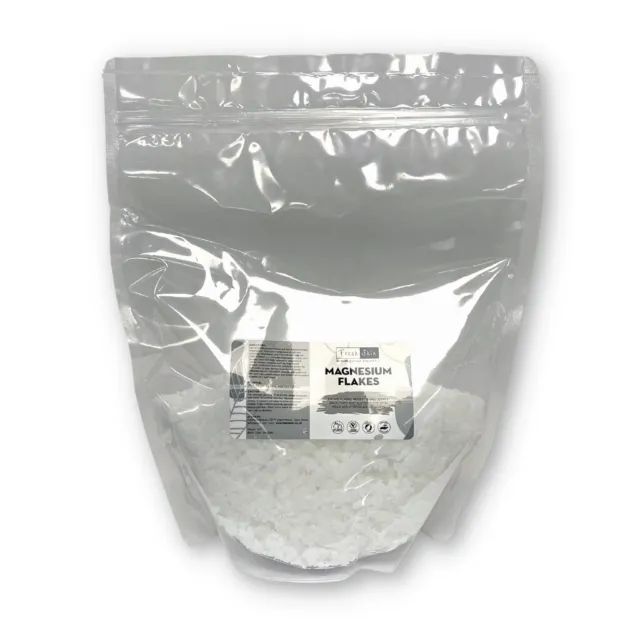 Magnesium Flakes 1KG - 100% Pure Bath Soak Magnesium Chloride (1000g)