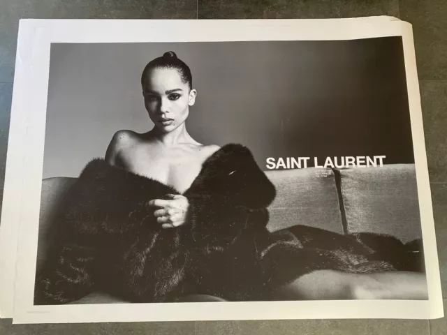 Original POSTER 4x6ft Yves Saint Laurent x Zoé Kravitz YSL PARIS 2022