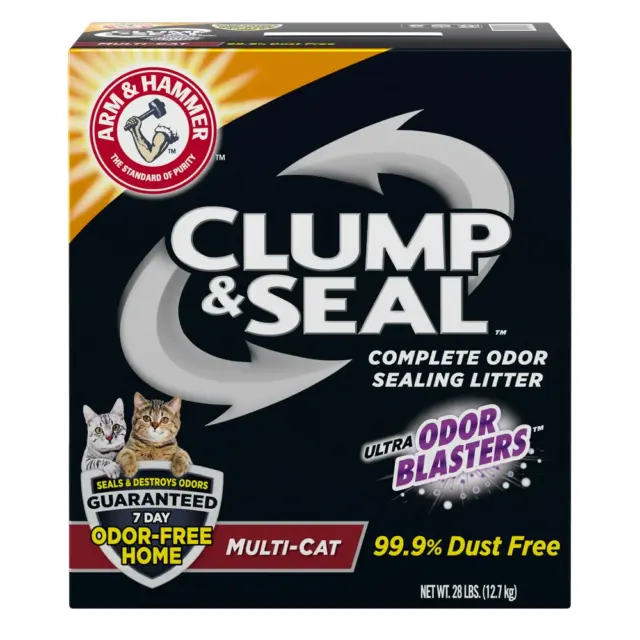 Arm & Hammer Clump Seal Litter Multi-Cat Complete Odor Sealing Clumping Clay Cat