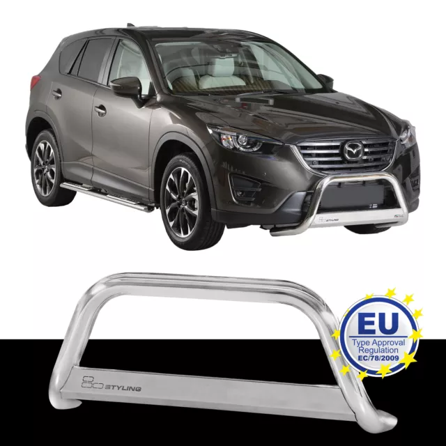 Barre de Protection Personnes Inox Convient pour Mazda CX-5 2015 À 2016 Chrome