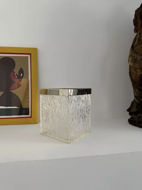 Corbeille à Papier Christian Dior / Cache Pot Lucite Crispée Design Vintage TBE