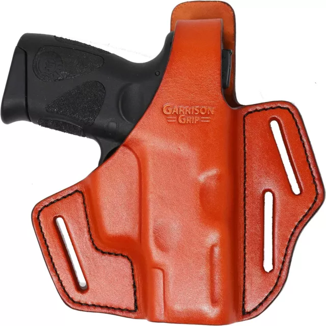 Premium Italian Leather 2 Position Tactical Holster (TAN) (Taurus PT111 Gen2)