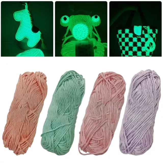 Novel Functional Yarn Glow in the Dark Polyester Luminous Chunky Yarn Craft DIY