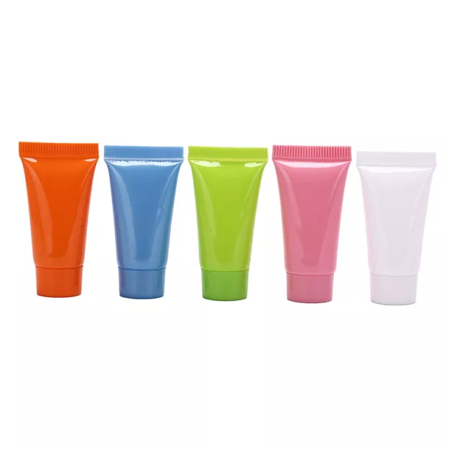 5pcs cosmetic soft tube 10ml plastic lotion containers empty refilable bottl SN❤