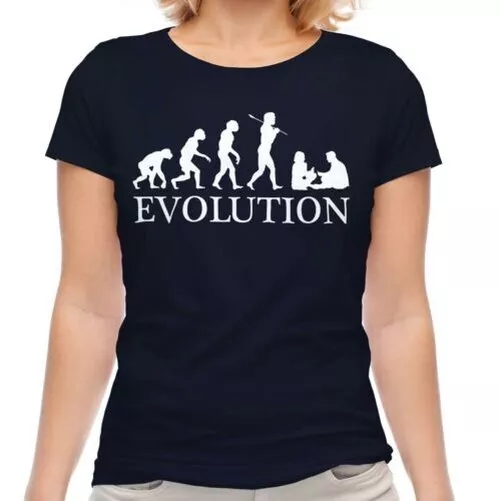 Carta de Juego Evolución Mujer Camiseta Top Regalo Póker Juegos