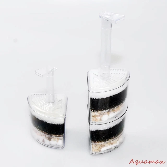 Air Driven Bio Corner Filter Sponge Fry Shrimp Nano Fish Tank Aquarium 40 Gal