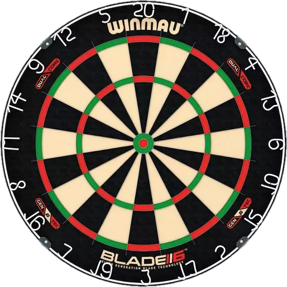 Professional Level Winmau Blade 6 DUAL CORE PDC Dart Board  + Free Dart Set