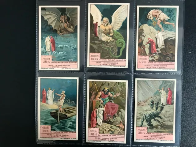 trade cards Liebig the Divine comedy  ( 1 ) the inferno S1225  - 1929 full set