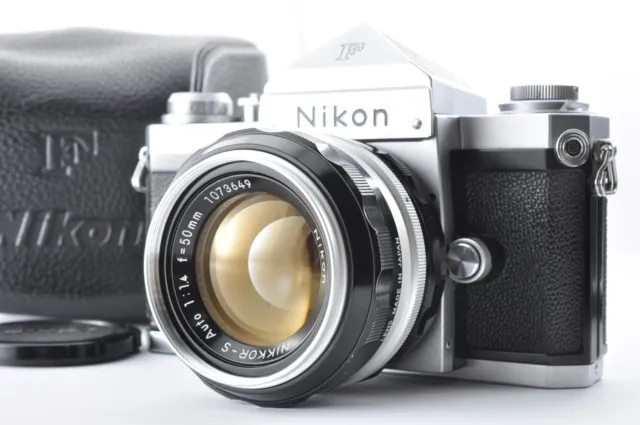 Nikon F Eye Level Silver / Nikkor S Auto 5cm f/1.4 Near Mint From JAPAN #232043