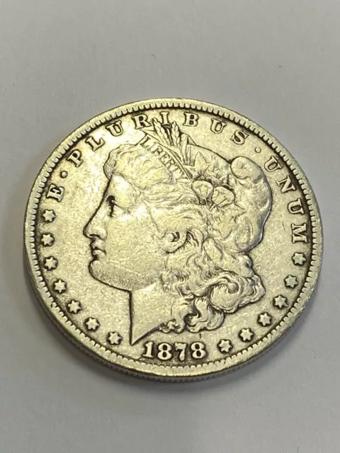 1878-CC Carson City Morgan Silver Dollar First Year Issue Better VF Details