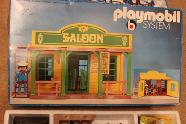 Playmobil 1 Klicky  western Saloon cowboy 3425 vintage boite ************
